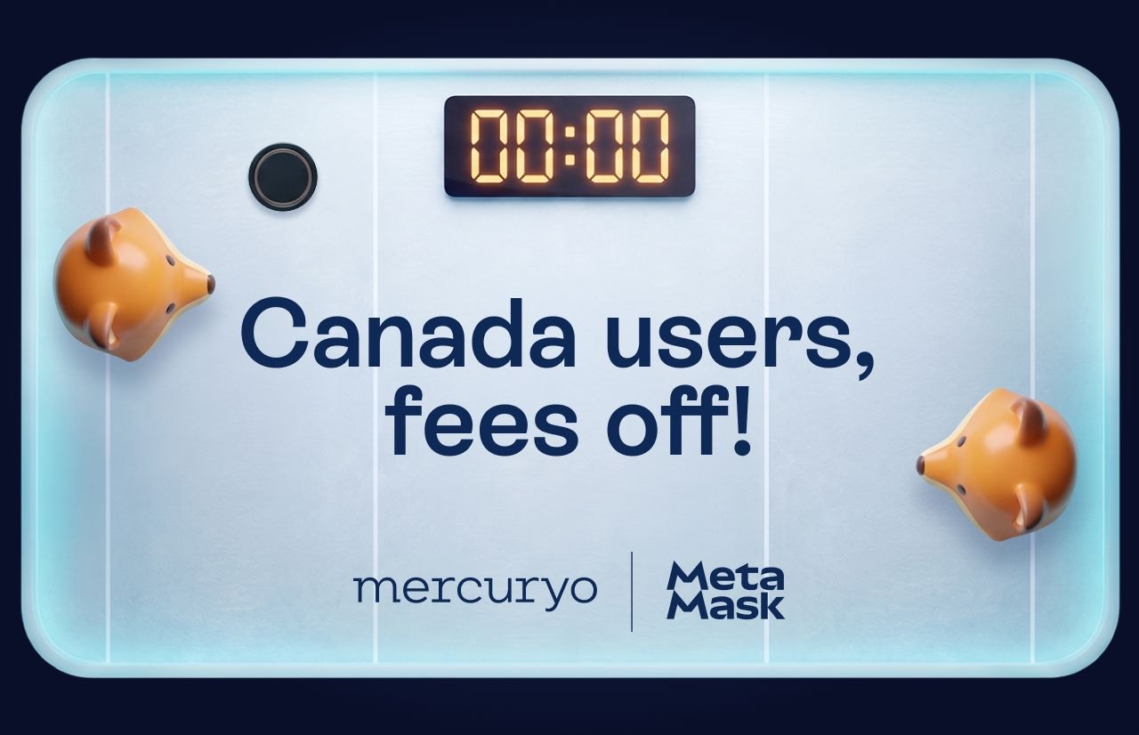 Mercuryo and MetaMask: zero fees for new users in Canada