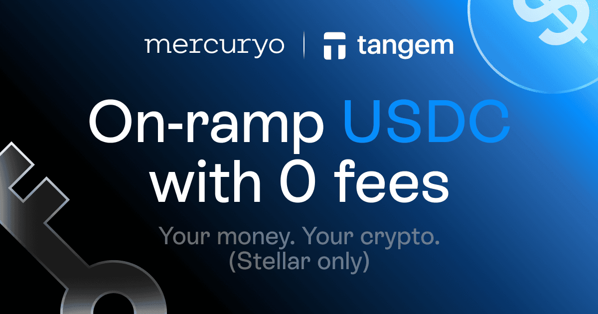 Mercuryo and Tangem: zero-fee USDC and XLM, straight to your wallet